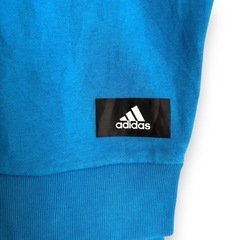 adidas アディダス パーカー 裏起毛 スウェット XL ブルーの画像