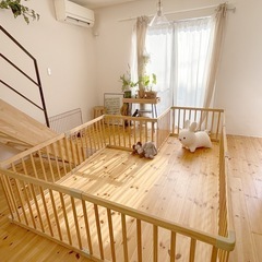 木製　ベビーサークル　ベビーゲート