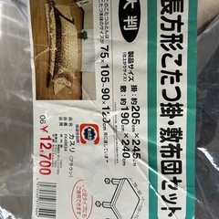 【早めにお問い合わせ下さい】こたつ布団　長方形　掛、敷布団セットの画像