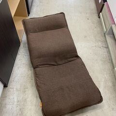 座椅子　No.701　ブラウン　リクライニング可能　足つき　【リサイクルショップどりーむ荒田店】の画像