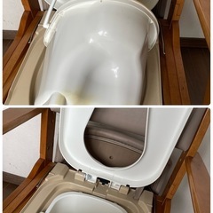 介護用木製ポータブルトイレの画像