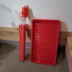 手袋、灯油ポンプ、ポンプケース、タンク受け皿の中古4点の画像