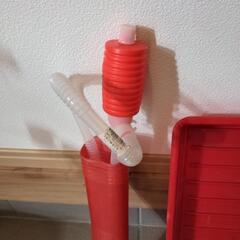 手袋、灯油ポンプ、ポンプケース、タンク受け皿の中古4点の画像