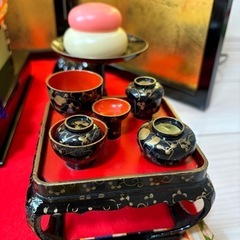 【美品】宮内庁御用達【吉徳大光】天翔龍　雛人形セット　ぼんぼり光りますの画像