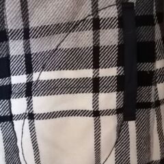 ロング丈　ダウンコート　チェック柄　Mサイズの画像