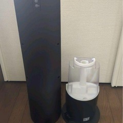 【美品】ハイブリッド加湿器 ブラウン木目調の画像