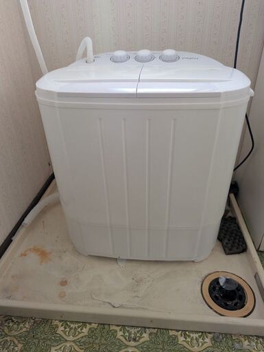 simplus シンプラス 二層式洗濯機 脱水付き 小型洗濯機 二槽式 洗い すすぎ ミニランドリー ユニフォーム 赤ちゃん 作業着 介護 SP-NWM01 洗濯機 小型 コンパクト ステンレス タイマー 脱水 ペット (ホワイト)