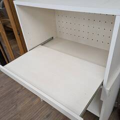 引き出し付きラック ホワイト 【ジャングルジャングルイズミヤ広陵店】の画像