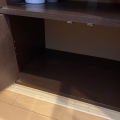 ニトリ　食器棚　ダークブラウンの画像
