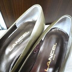 パンプス レディース シューズ ランセル グリーン USED LANCEL 苫小牧西店の画像