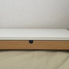 【美品・半額】IKEAモニタースタンド 引き出し付き 小物入れの画像