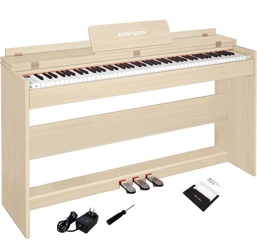 【新品・未使用・未開封】電子ピアノ 88鍵盤 ペタル付き 木製 ピアノ