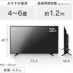 【ジャンク】アイリスオーヤマ 32V型 テレビ 32WB10PB 2022年の画像