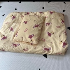 おさるのジョージ子ども用掛け布団まくらセットの画像