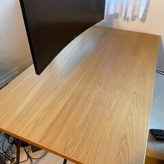 無印　木製折りたたみテーブル オーク材突板　幅１２０ｃｍ