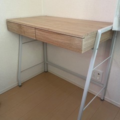 取引中　引き出し付き　コンパクトデスク　机