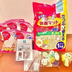 最終値下げ　ハムスター用品8611円分　床材・風呂砂・フード・お...