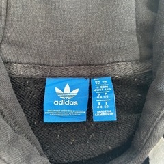 adidas アディダス アディダスオリジナルス パーカー クロップド丈 デカロゴ レディース Ｌサイズの画像