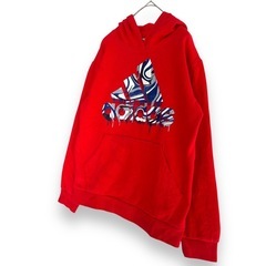 adidas アディダス パーカー 赤色 US規格品 希少品 Lサイズの画像