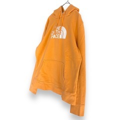 THE NORTH FACE ノースフェイス プルパーカー オレンジ色 デカロゴ の画像