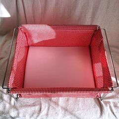 【新品未使用】チャックルチェック ギンガム重ねる収納ケース おそらくフェリシモですかねの画像