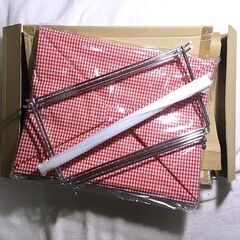 【新品未使用】チャックルチェック ギンガム重ねる収納ケース おそらくフェリシモですかねの画像
