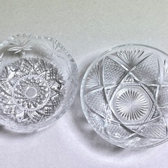 【未使用品】レトロ　ガラス食器　サラダボウル　サラダ皿　小鉢　9点セット　デザイン2タイプの画像
