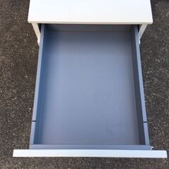 【美品・良品・ホワイト】 井上金庫販売　ODW-2/3　キャスター付き3段デスクワゴン・キャビネット・脇机・袖机　W397㎜×D550㎜×H616㎜ ②の画像