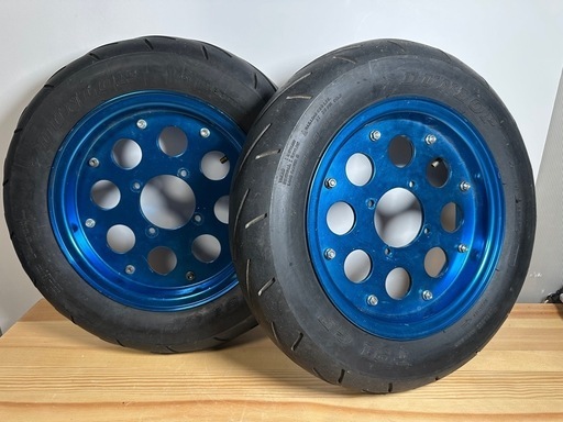 【済】モンキー ゴリラ用　キタコ製10インチアルミホイール　前後セット　タイヤ付き　(検)武川.デイトナ.JRP ホンダ TAKEGAWA