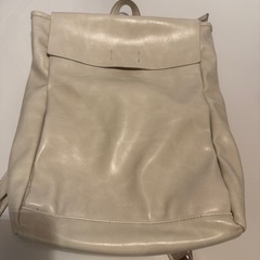 合皮リュックサック　ホワイト