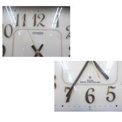 シチズン 壁掛け時計 電波時計 4MY617-0 木枠 ブラウン 電波クロック 西岡店の画像