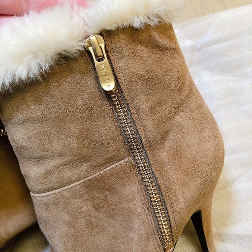【美品】DIANA ダイアナ ショートブーツ ブーティー 24cm キャメル ベージュ