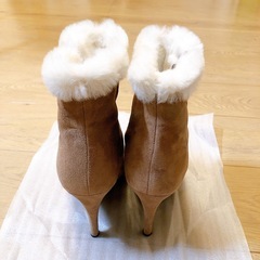 【美品】DIANA ダイアナ ショートブーツ ブーティー 24cm キャメル ベージュの画像