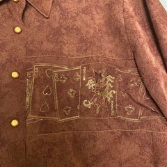 メンズ 胸にトランプの柄 オシャレなシャツ✨の画像