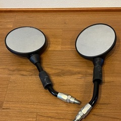 バイクミラー 黒 丸型 2個セット　スヴァルトピレン純正