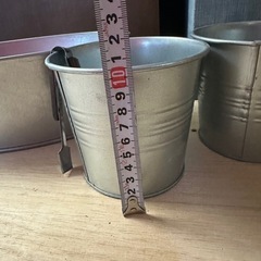 鉢カバー　ブリキカップの画像