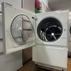 地域限定送料無料　極上美品【 Panasonic 】パナソニック キューブル Cuble 洗濯7.0㎏/乾燥3.5㎏ ドラム式洗濯乾燥機 温水泡洗浄W マンションサイズ NA-VG770Lの画像