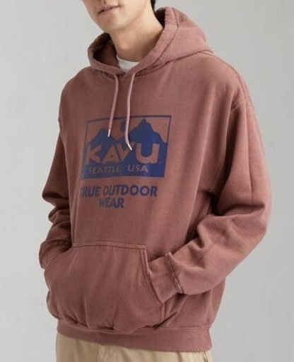 新品未使用 カブー　SC★KAVU PIG ロゴ フーディー パーカー　Lサイズ 即決価格　3212-499-2245 スウェット アウトドア BBQ
