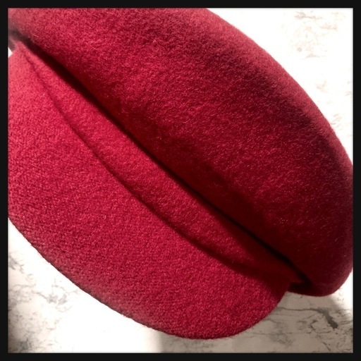 ご購入者様決定꒰未使用꒱秋冬 レディース キッズ ウール素材 キャスケット 赤 帽子 ハット