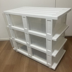 アイリスオーヤマ 3段 衣装ケース キャスター付きの画像