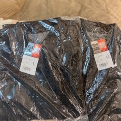【新品】デニム アウターシャツ Lサイズ ブラック系の画像