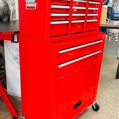 新品未使用  チェスト&キャビネット レッド 道具箱 工具 小物 収納 保管 整理 イーバリューの画像