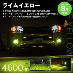 20%オフにしました　フォグランプ 2色切り替え 車検対応ライムイエロー psx26w の画像
