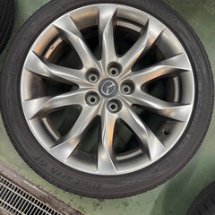 ※近場なら配送も可2024年製ヨコハマタイヤ 215/45/Ｒ18 BM系アクセラ純正ホイール18インチの画像