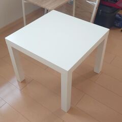 サイドテーブル, ホワイト, 55x55 cm【第二弾】の画像