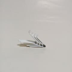 新品　ステンレス棚柱　棚受4個の画像