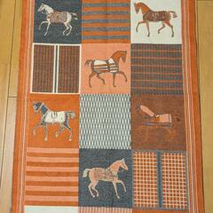 ホース柄　大判ストールの画像