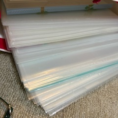 大量のクリアファイル