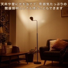 アイリスオーヤマ　フロアライト　ブラック　美品！おしゃれの画像