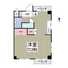 YK✨年末年始も休まず対応します💛初月家賃無料！敷金ゼロ、礼金ゼロ、仲介手数料ゼロ💞角部屋💛日当たり良好✨広々17.3帖のワンルームタイプ💛２の画像